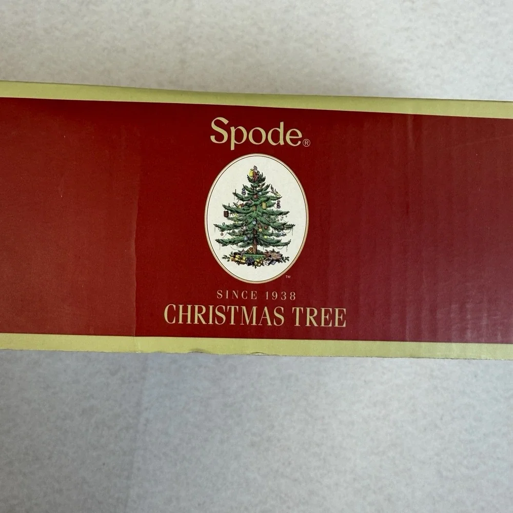 Spode Christmas Tree Sentiment Oval Rim Dish 12.75